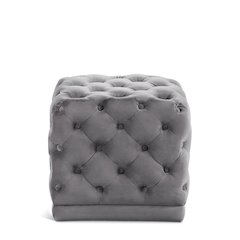 Stella Grey Velvet Ottoman/Stool