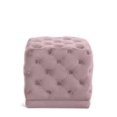 Stella Pink Velvet Ottoman/Stool