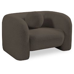 Emory Brown Boucle Fabric Chair