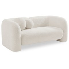 Emory Cream Boucle Fabric Loveseat