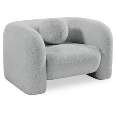 Emory Grey Boucle Fabric Chair