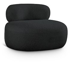 Venti Black Boucle Fabric Chair