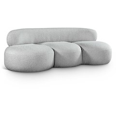 Venti Grey Boucle Fabric Sofa