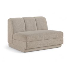 Modari Beige Fabric Upholstered Armless Chair