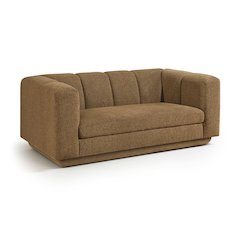 Modari 70.25" Brown Fabric Upholstered Loveseat
