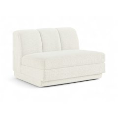 Modari Cream Fabric Upholstered Armless Chair