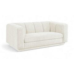 Modari 70.25" Cream Fabric Upholstered Loveseat