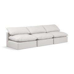 Indulge Cream Vegan Leather Modular Sofa