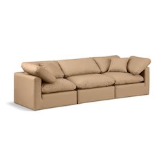 Indulge Tan Vegan Leather Modular Sofa