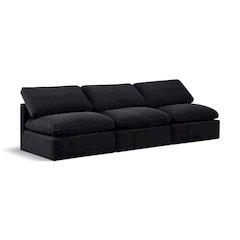 Indulge Black Velvet Modular Sofa