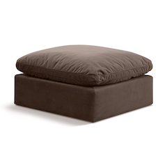 Indulge Brown Velvet Ottoman