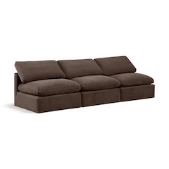 Indulge Brown Velvet Modular Sofa