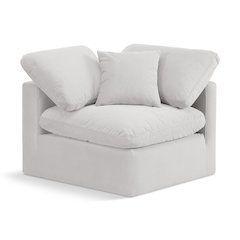 Indulge Cream Velvet Corner Chair