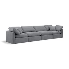 Indulge Grey Velvet Modular Sofa