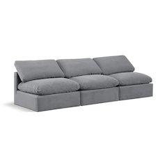 Indulge Grey Velvet Modular Sofa