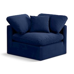 Indulge Navy Velvet Corner Chair