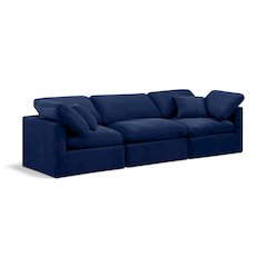 Indulge Navy Velvet Modular Sofa
