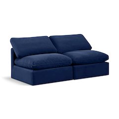 Indulge Navy Velvet Modular Sofa