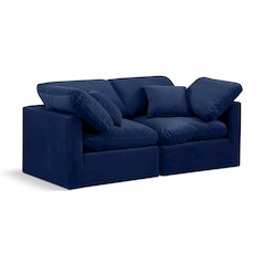 Indulge Navy Velvet Modular Sofa