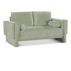 Madeline Mint Chenille Fabric Loveseat