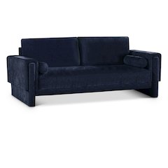 Madeline Navy Chenille Fabric Sofa