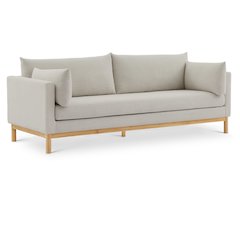 Langham Beige Linen Textured Fabric Sofa