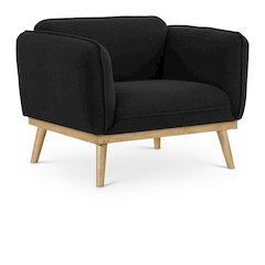 Nolita Black Boucle Fabric Chair