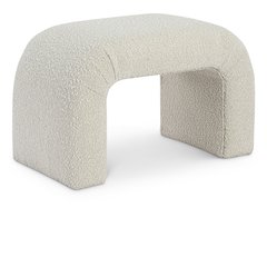 Niagara Cream Boucle Fabric Bench