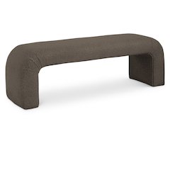 Niagara Brown Boucle Fabric Bench