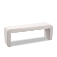Minimalist Cream Velvet Bench