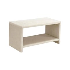 Cream Velvet Nightstand with Contemporary Style for Bedroom Furniture