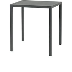 Contemporary Outdoor Square Bar Table In Grey Finish With Durable Material