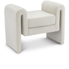Sloan Cream Velvet Bench