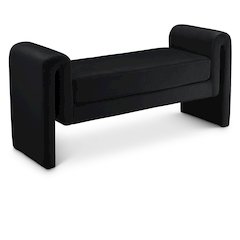 Sloan Black Velvet Bench