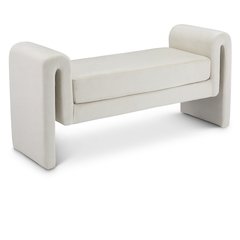 Sloan Cream Velvet Bench