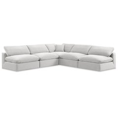 Comfy Cream Velvet Modular Sectional