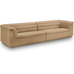 Cascade Camel Velvet Fabric Modular Sofa