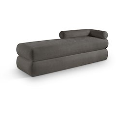 Kennedy Grey Chenille Fabric Bench