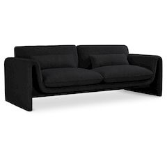 Stylus Black Boucle Fabric Sofa