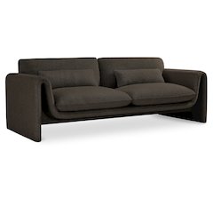 Stylus Brown Boucle Fabric Sofa