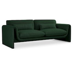 Stylus Green Boucle Fabric Sofa
