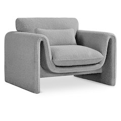 Stylus Grey Boucle Fabric Chair