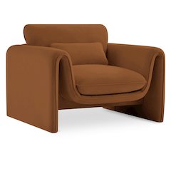 Sloan Saddle Velvet Fabric Chair