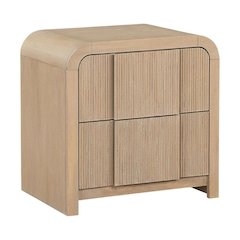 Art Deco Bedroom Nightstand with Interior Drawer Storage