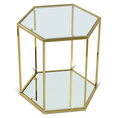 Sei Brushed Gold End Table
