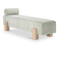 Edison Mint Green Chenille Fabric Bench