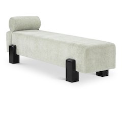 Edison Mint Green Chenille Fabric Bench