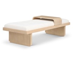 Arlington Cream Chenille Fabric Bench