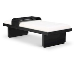 Arlington Cream Chenille Fabric Bench