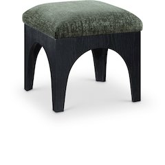 Lawson Green Chenille Fabric Upholstered Ottoman